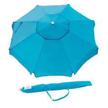 Hellblauer Outdoor Big Beach Regenschirm mit Verankerung